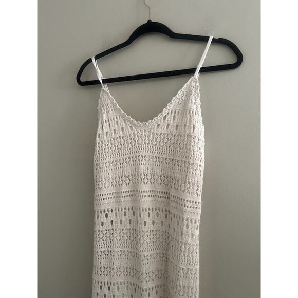 Freshman 1996 Dress M Boho Babydoll Y2K Fairy Cottagecore Crochet Maxi Sweater - Picture 8 of 14